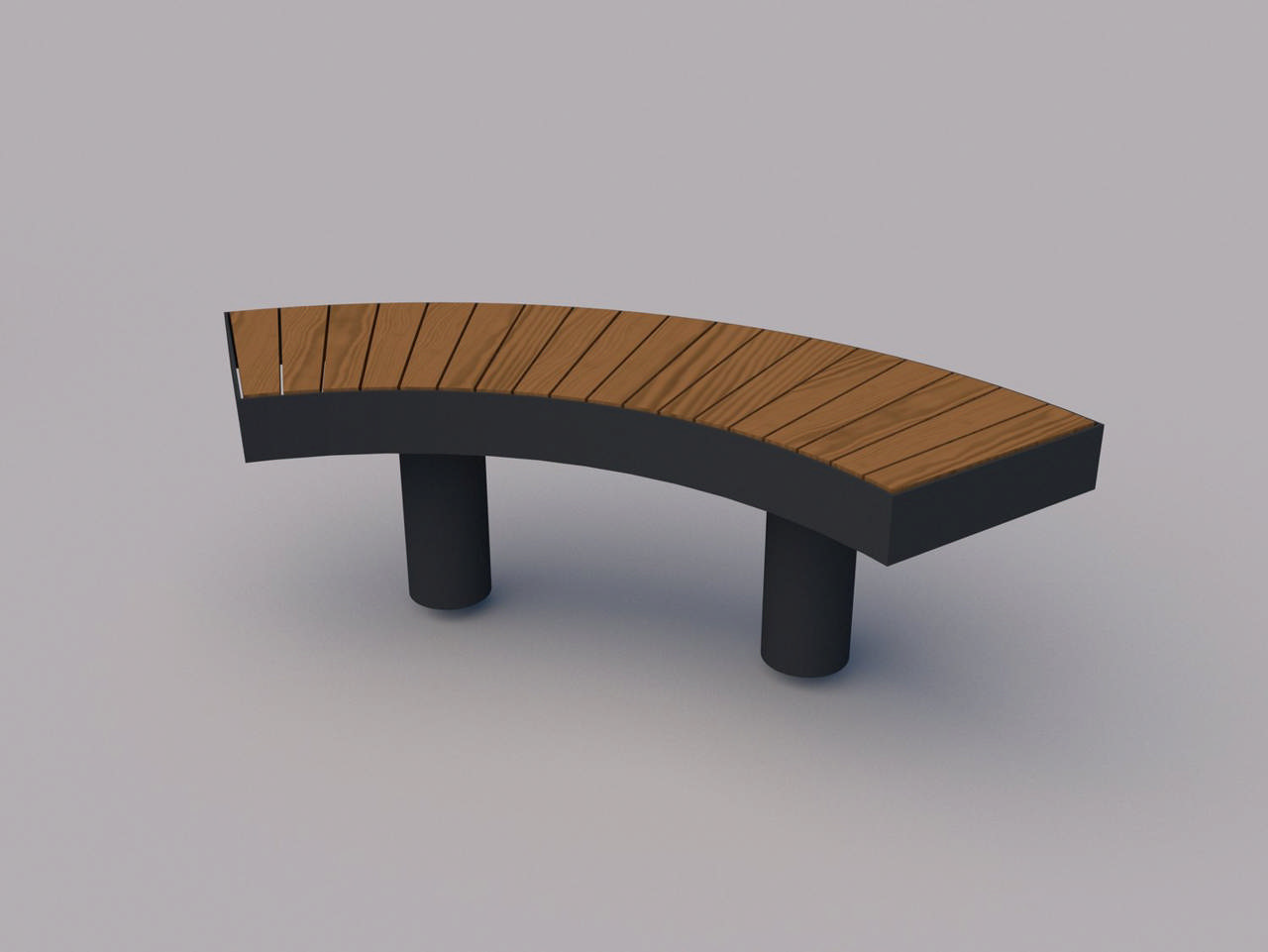 Elements bänk svängd för nedgjutning