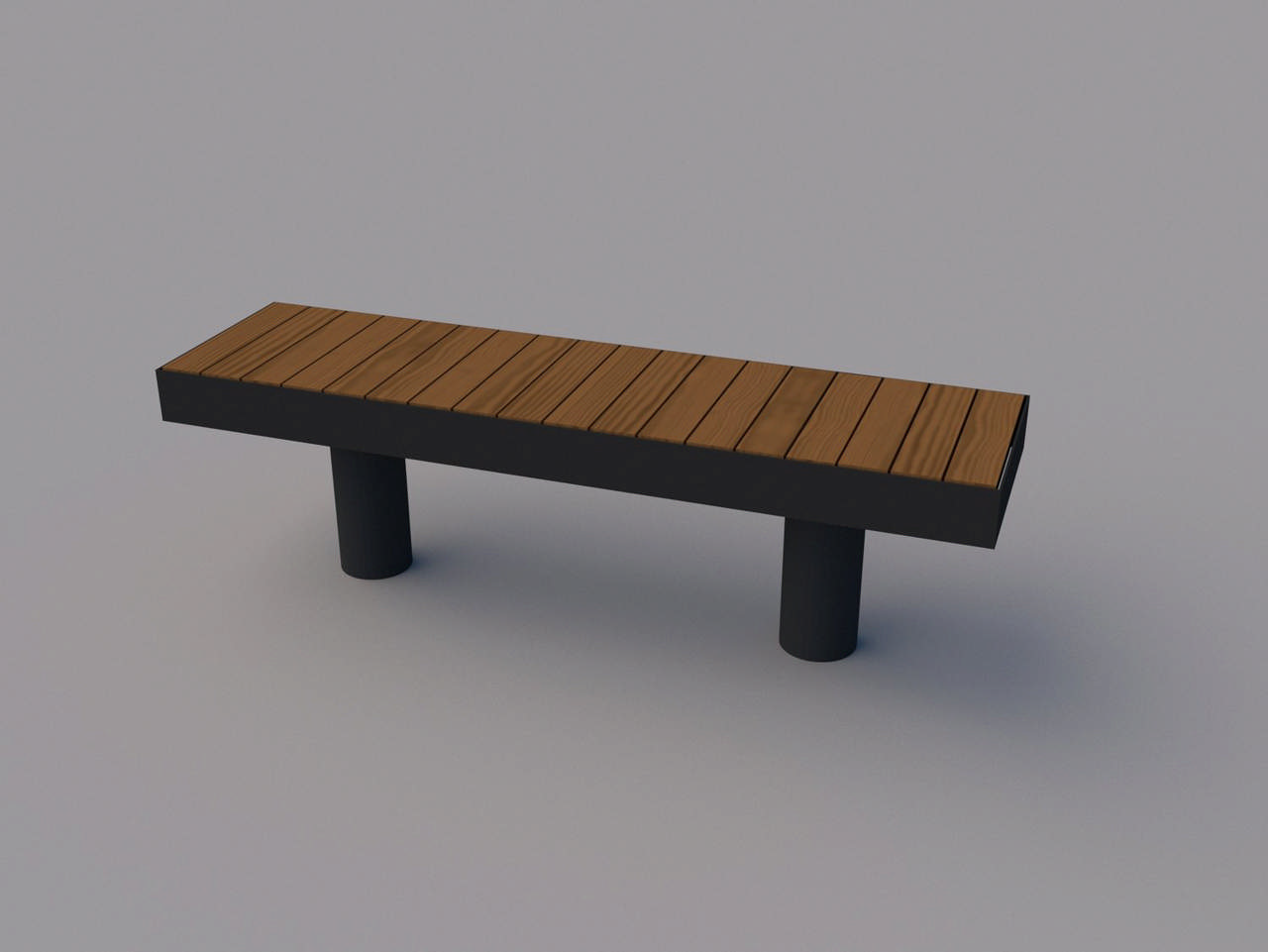 Elements bänk rak fristående/bultbar