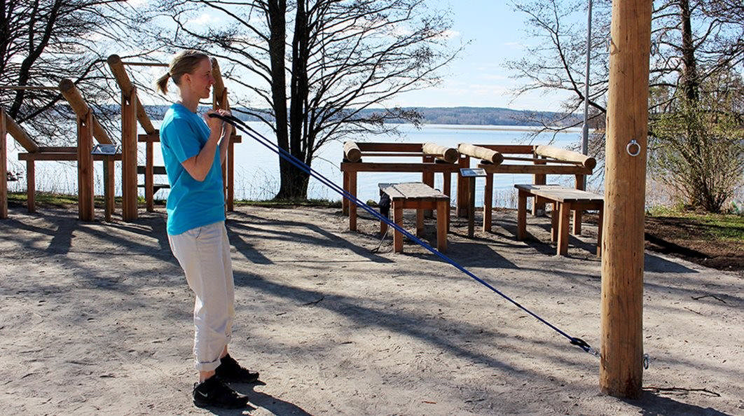 Stolpe för träningsband