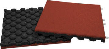 Euroflex EPDM 500x500x30 mm red